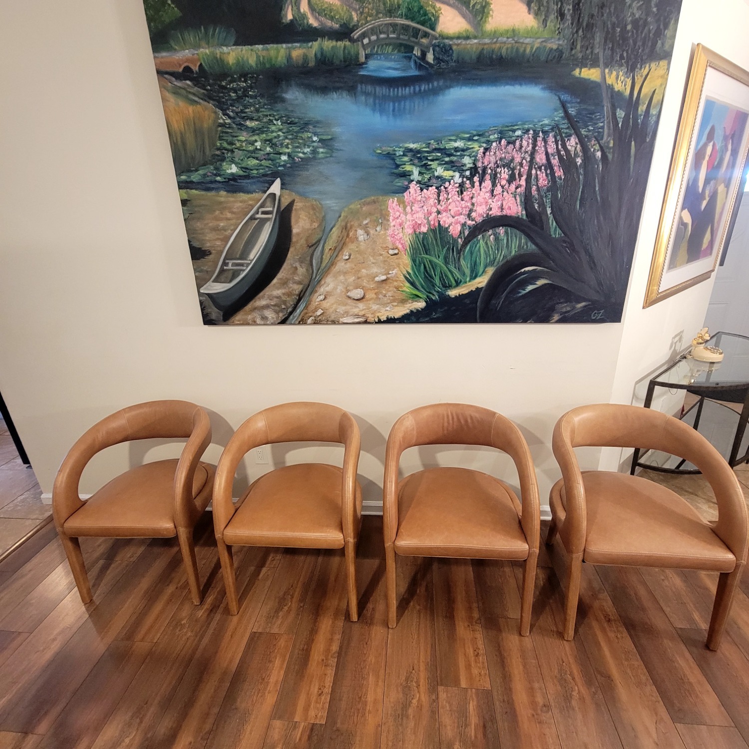 Four Hands Light Brown Leather Armchair - image-8
