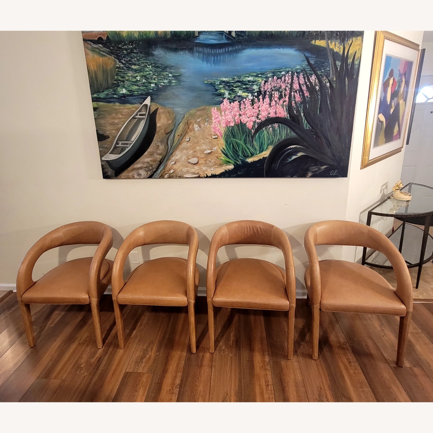 Four Hands Light Brown Leather Armchair - image-15