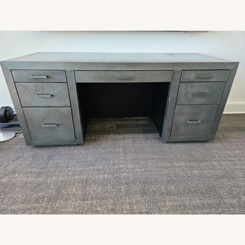 Used Restoration Hardware La Salle Metal Wrapped Desk for sale on AptDeco