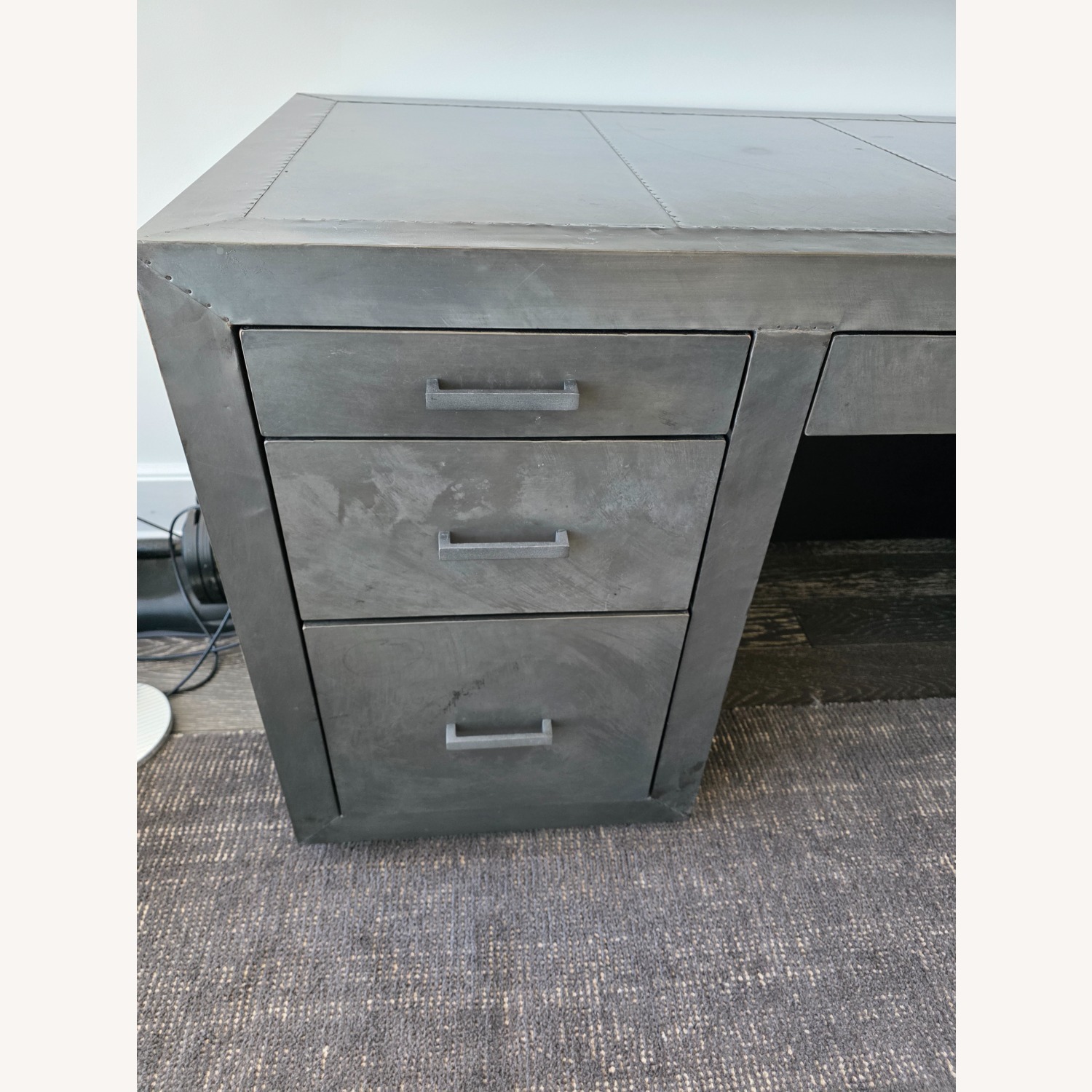 Restoration Hardware La Salle Metal Wrapped Desk - image-2