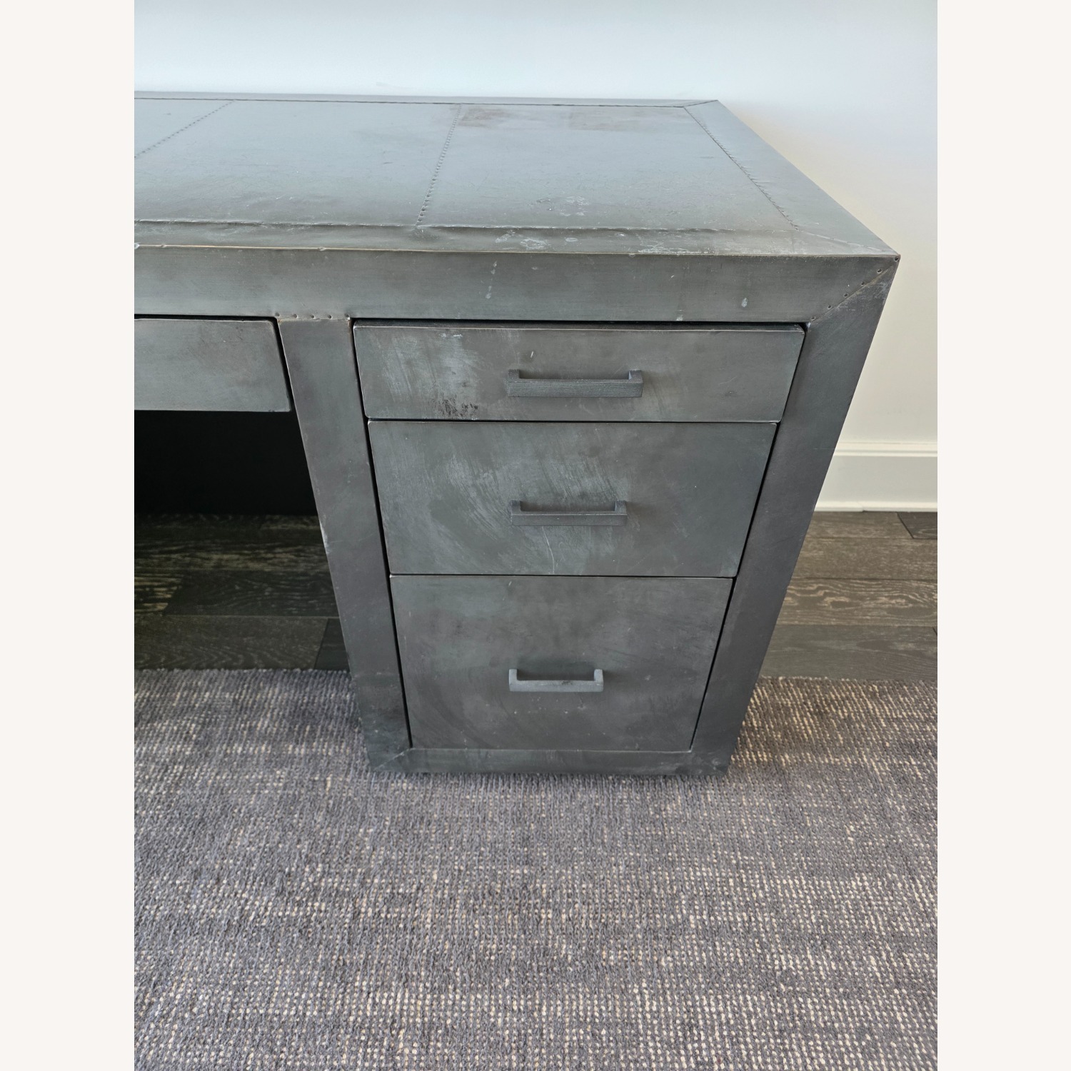 Restoration Hardware La Salle Metal Wrapped Desk - image-3