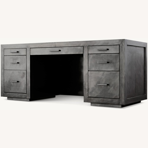 Used Restoration Hardware La Salle Metal Wrapped Desk for sale on AptDeco