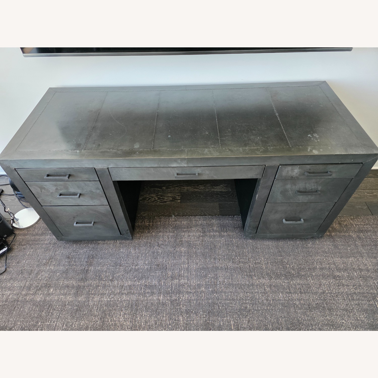 Restoration Hardware La Salle Metal Wrapped Desk - image-4