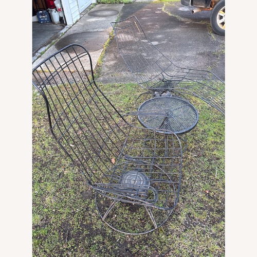 Used Mid Century Modern Patio Lounger and Table for sale on AptDeco