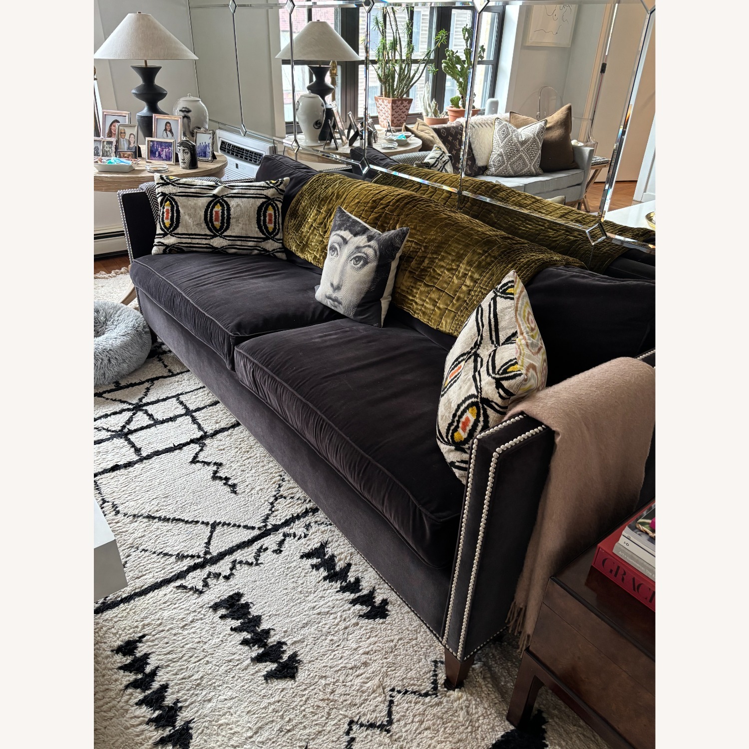 ABC Carpet and Home Cobble Hill Dark Gray Sofa - image-3