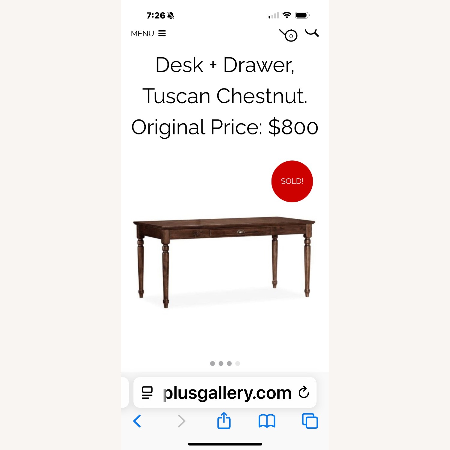 Pottery Barn Printer's  Writing Desk - image-3
