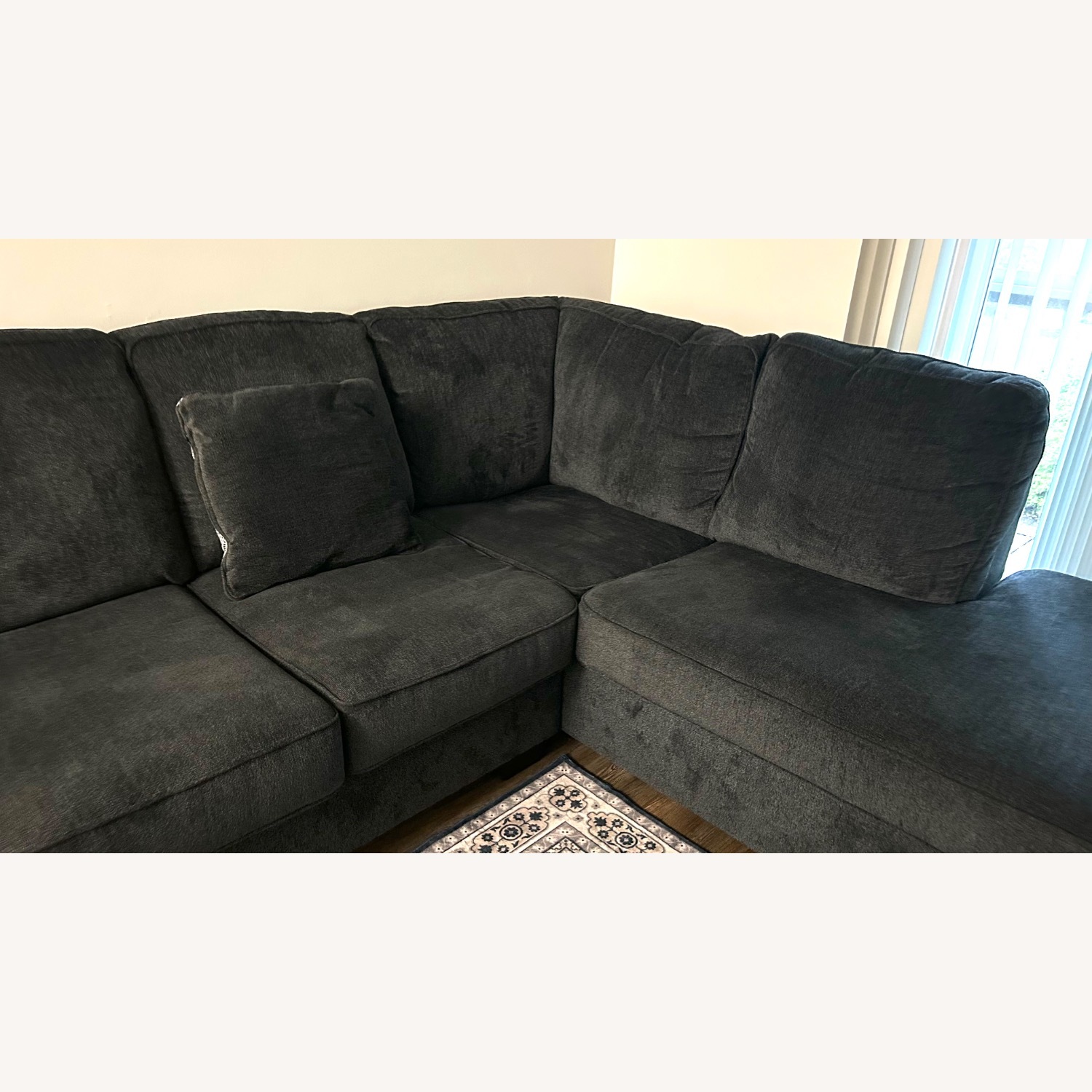 Raymour & Flanigan Adelson Slate Gray 2 Piece Sectional - image-7