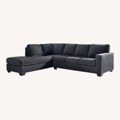 Used Raymour & Flanigan Adelson Slate Gray 2 Piece Sectional for sale on AptDeco