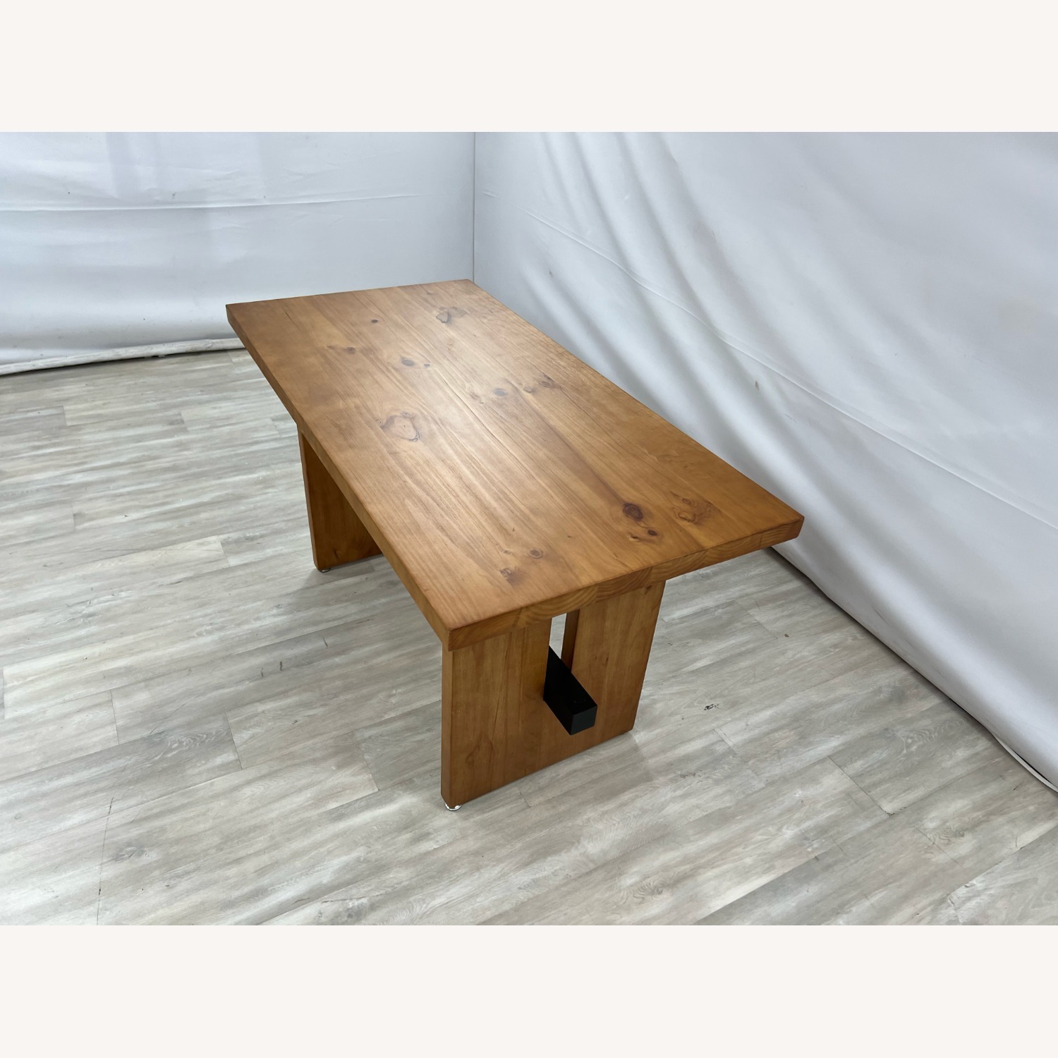 Hokku Designs Rickye Oak Trestle Wood Dining Table - image-4