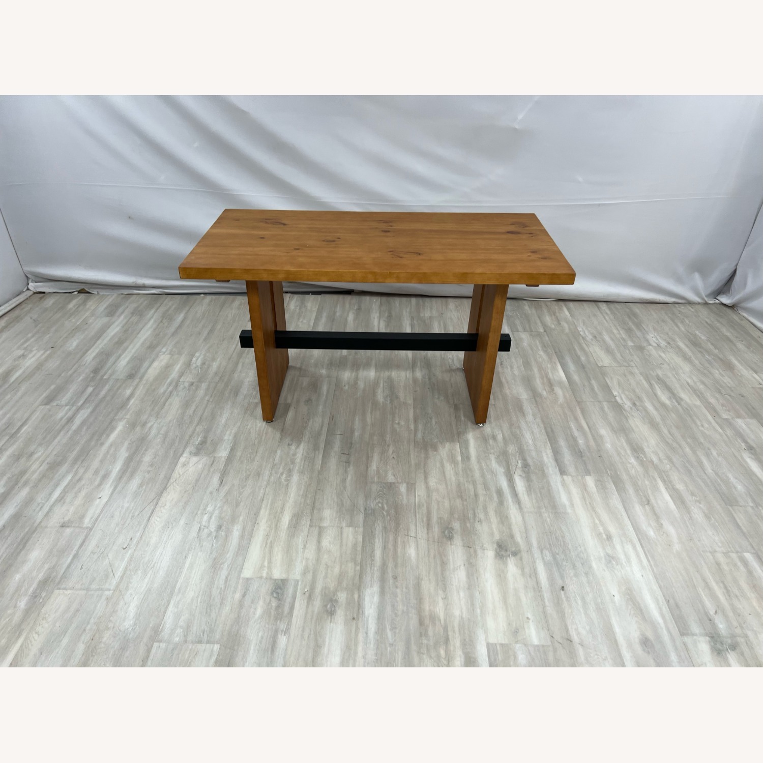 Hokku Designs Rickye Oak Trestle Wood Dining Table - image-2