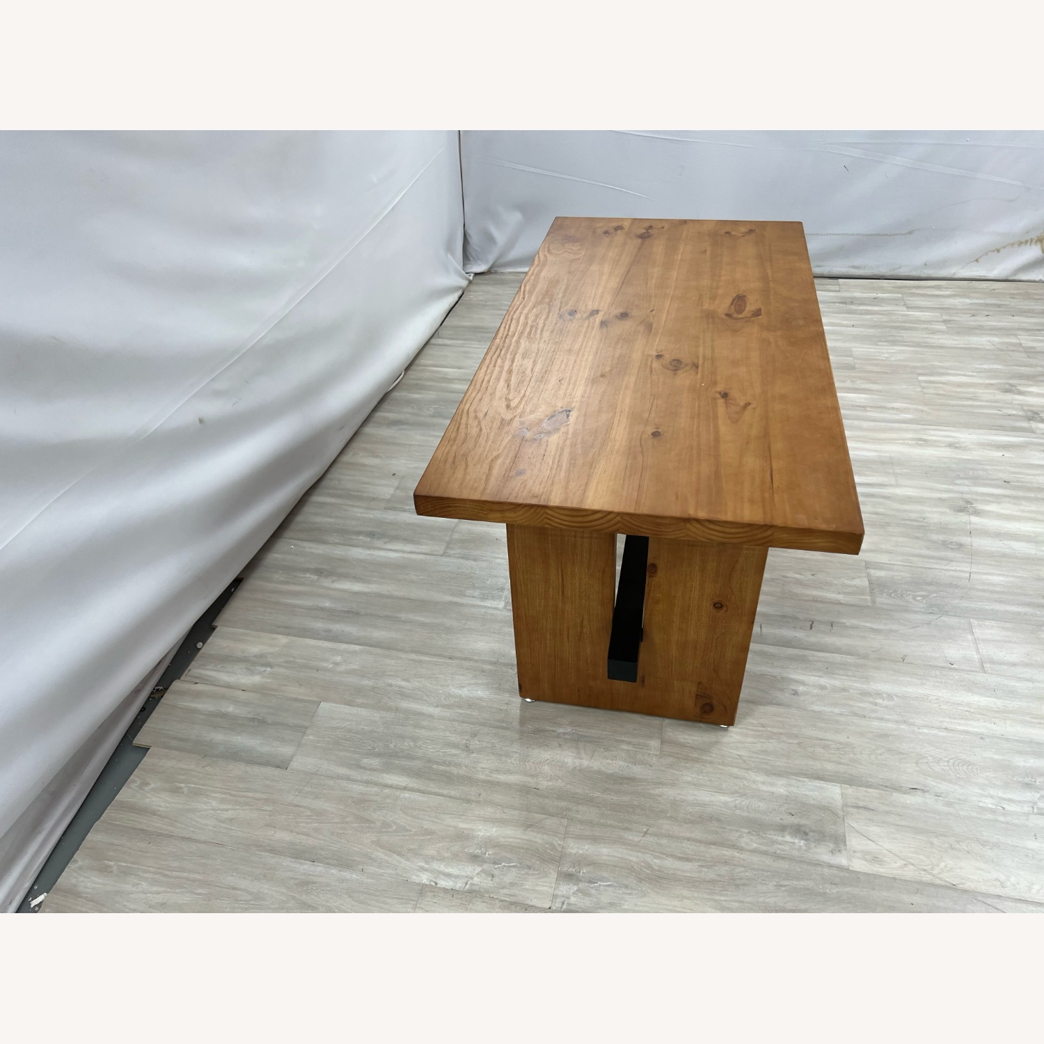 Hokku Designs Rickye Oak Trestle Wood Dining Table - image-5
