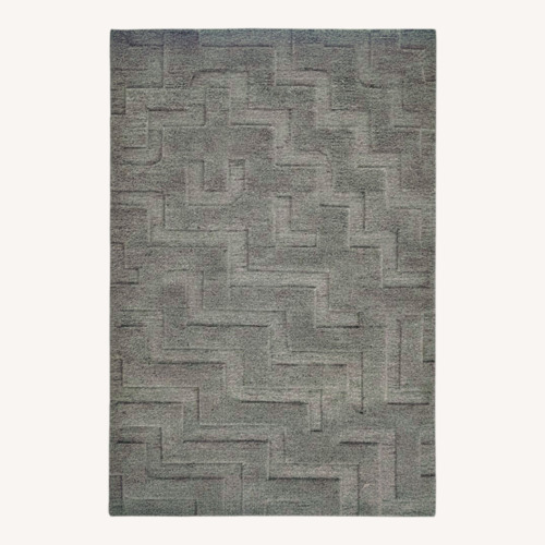 Used Nordic Knots Light Gray Wool Small Rug 4' x 6' for sale on AptDeco