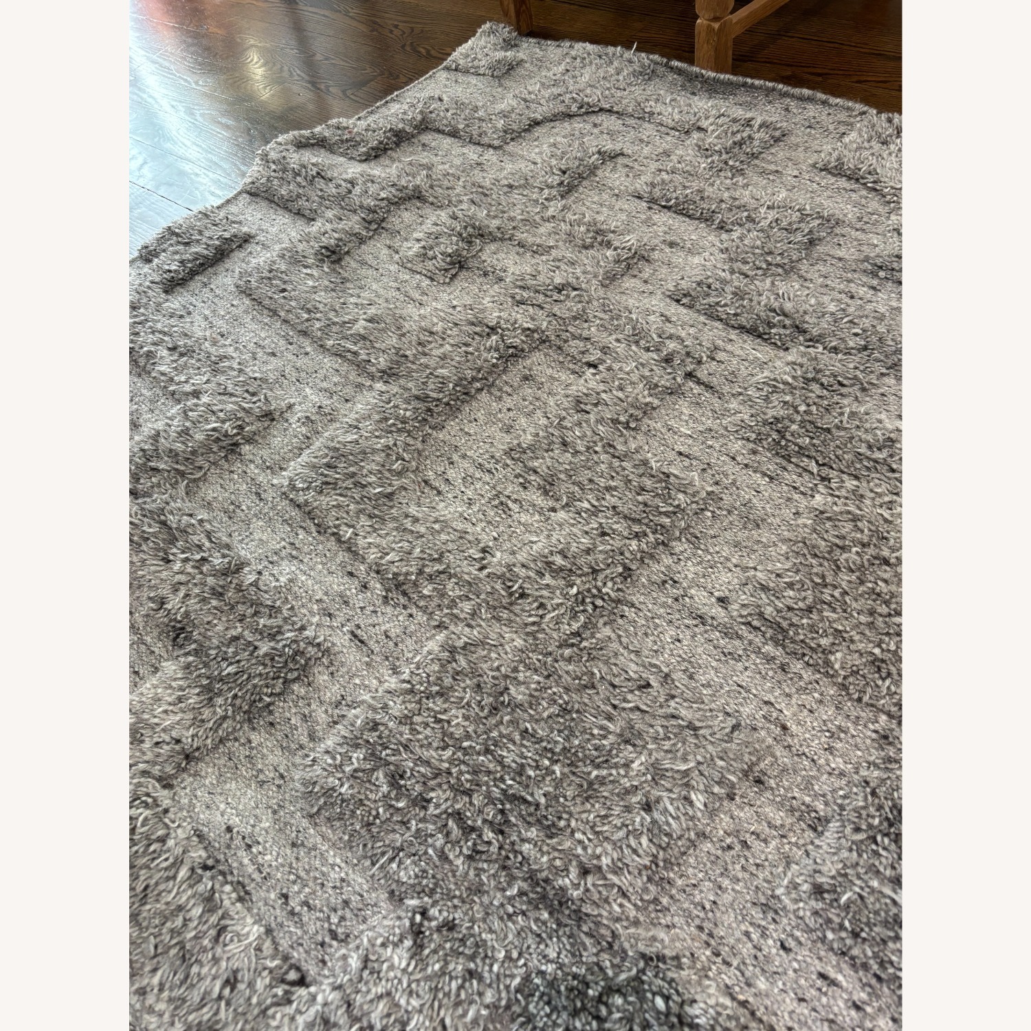 Nordic Knots Light Gray Wool Small Rug 4' x 6' - image-3