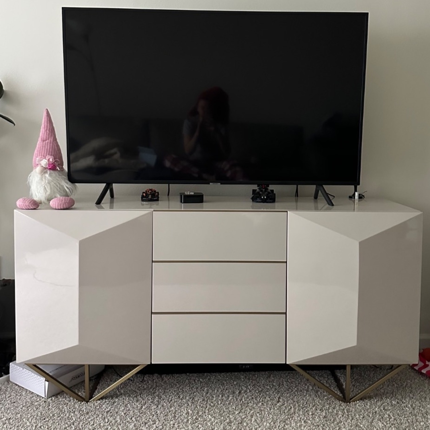 West Elm Faceted Lacquer Buffet (65") - image-1