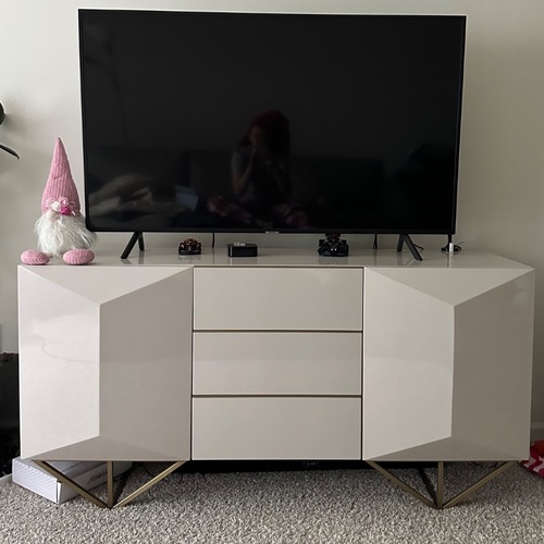 Used West Elm Faceted Lacquer Buffet (65") for sale on AptDeco