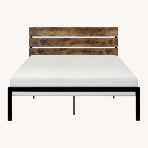 Used Black Metal Queen Bed for sale on AptDeco