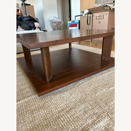Used West Elm Enzo Dark Brown Coffee Table for sale on AptDeco