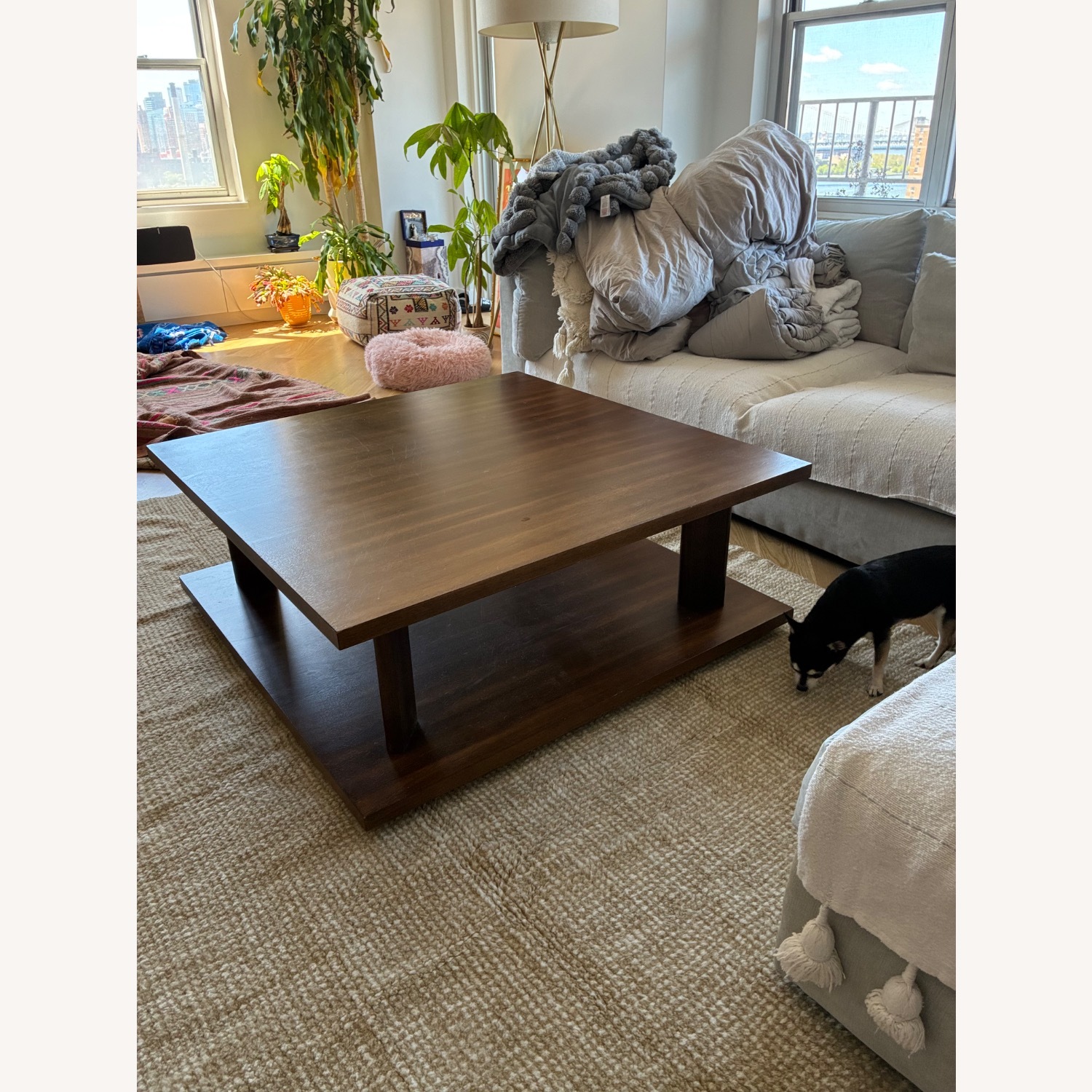 West Elm Enzo Dark Brown Coffee Table - image-2