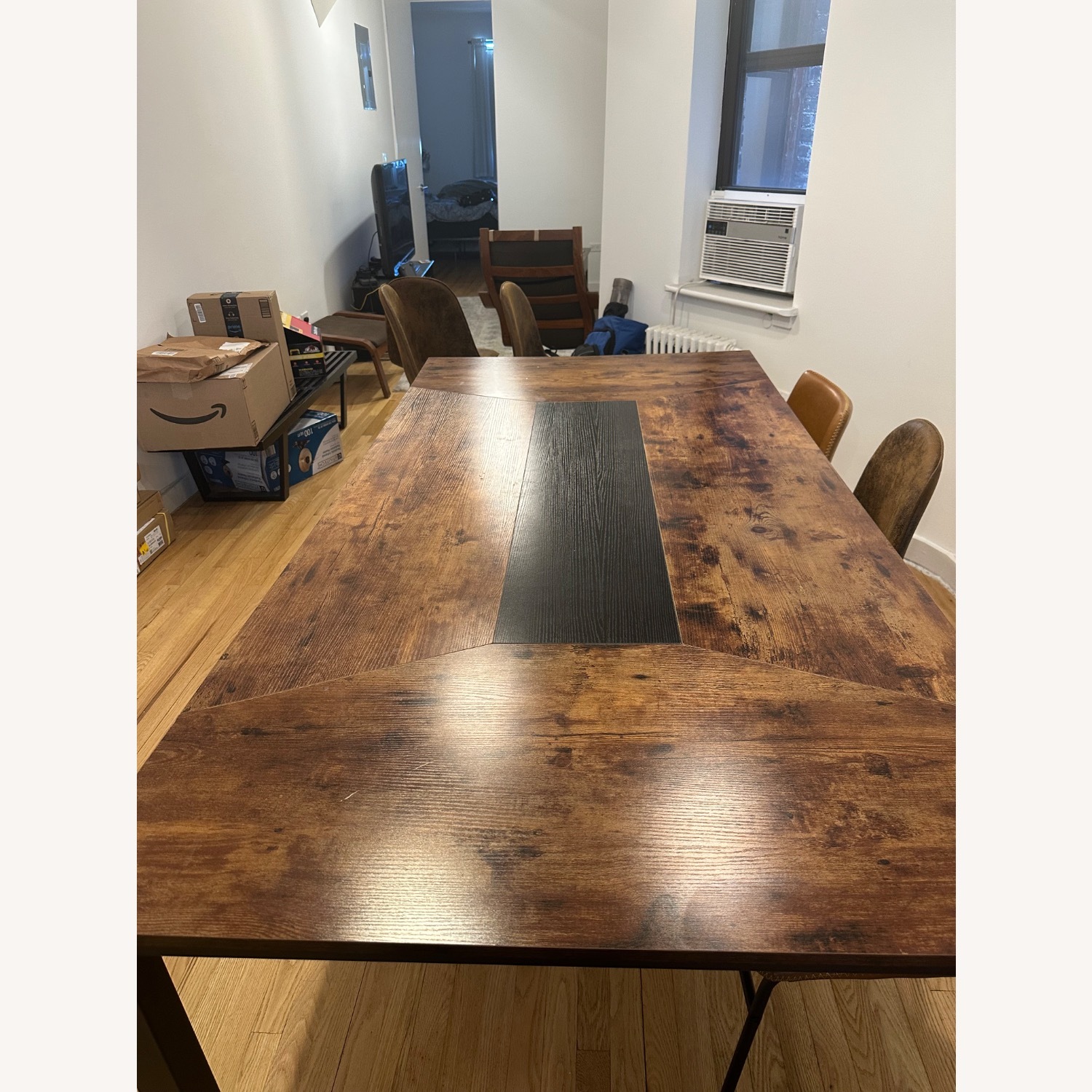 Wayfair Dark Brown Wood Dining Table - image-3