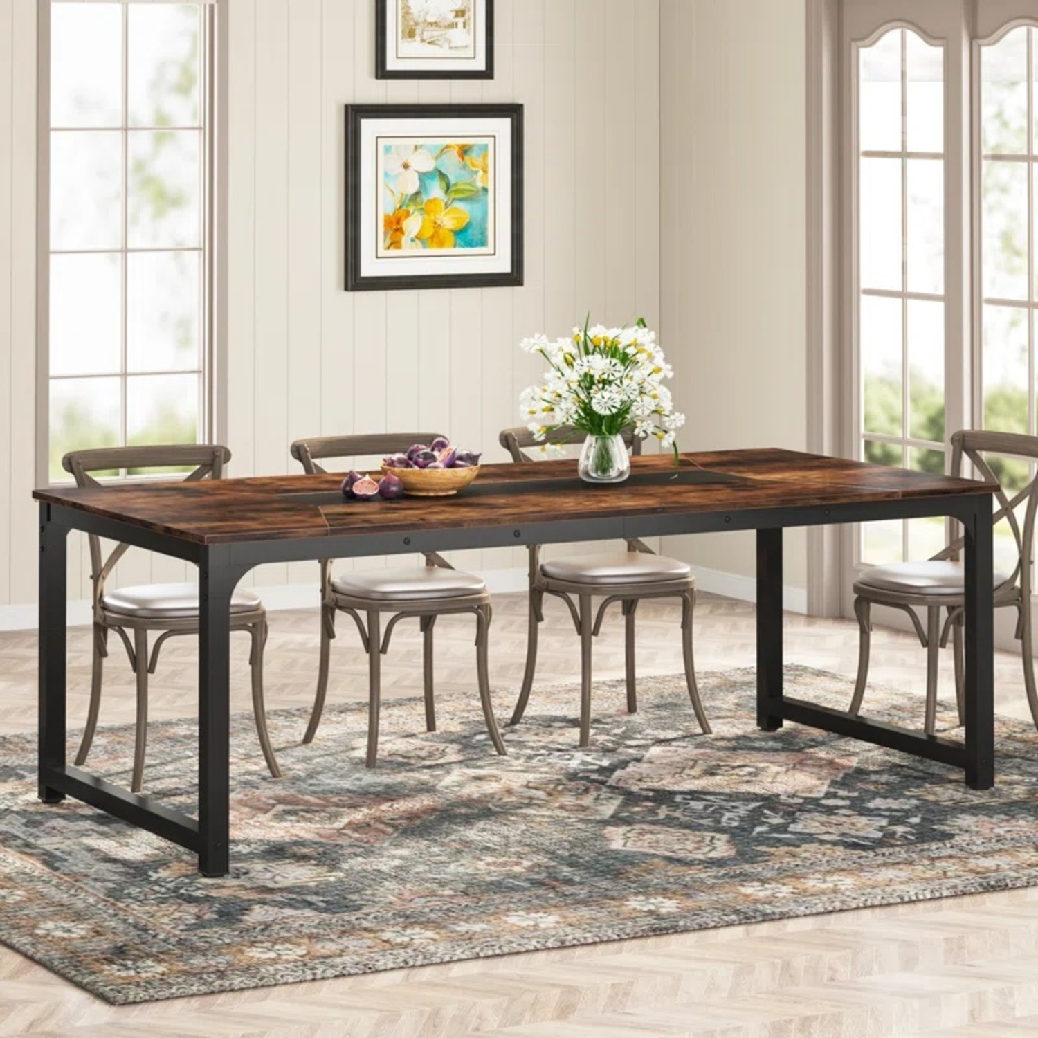 Wayfair Dark Brown Wood Dining Table - image-5