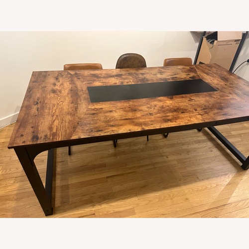 Used Wayfair Dark Brown Wood Dining Table for sale on AptDeco