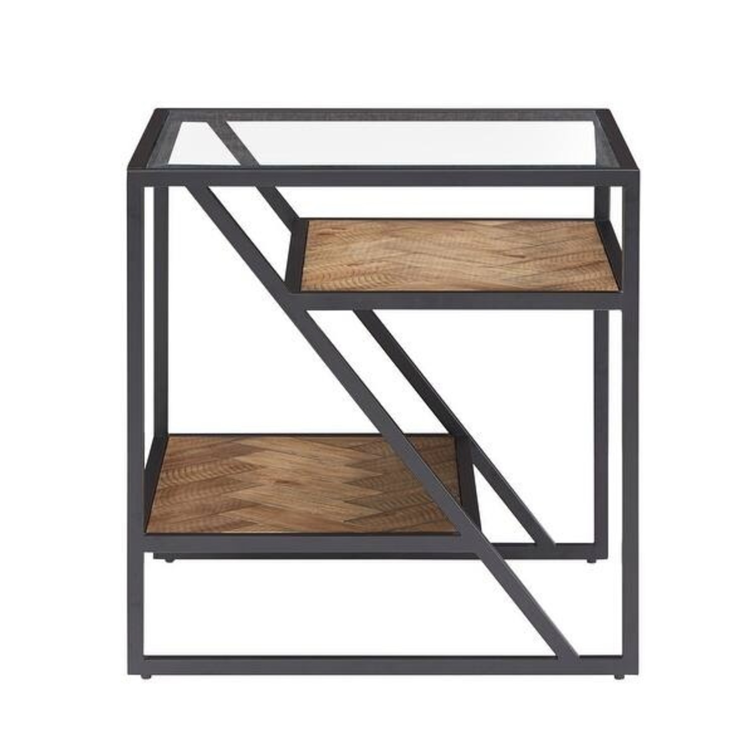 Dark Brown Wood Side Table - image-5