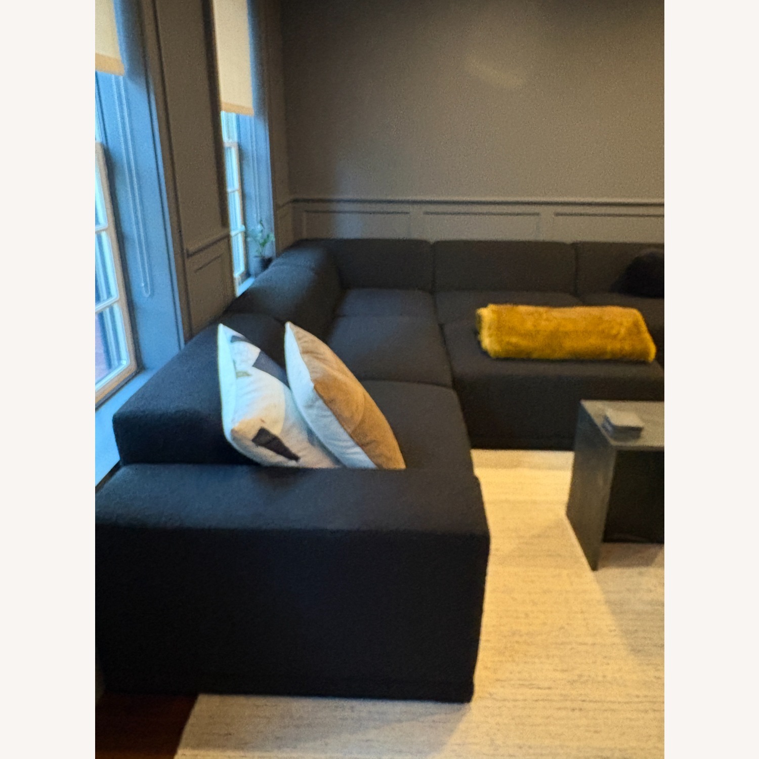 CB2 Faible Black Boucle 6 Piece Sectional - image-6