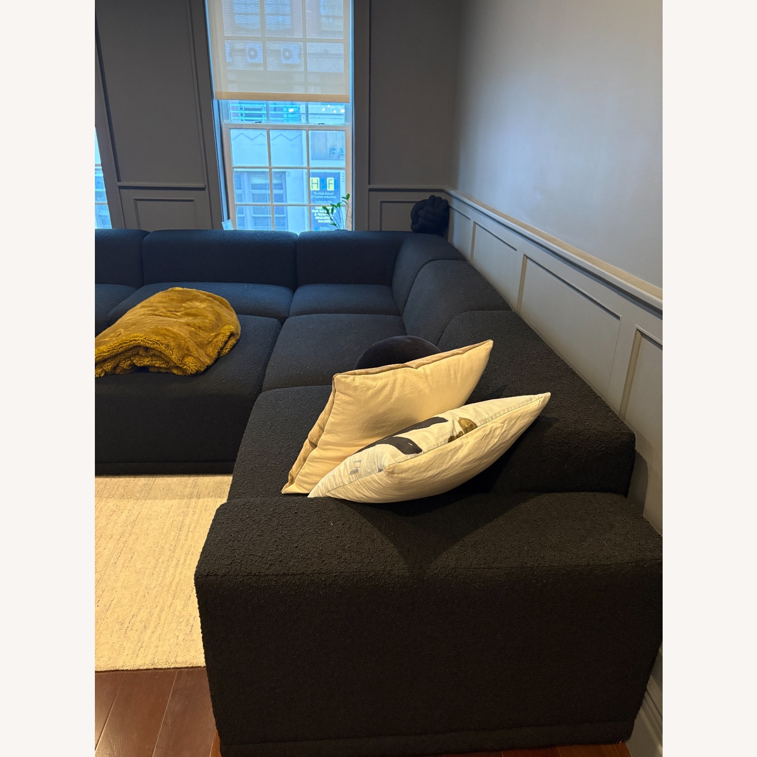 CB2 Faible Black Boucle 6 Piece Sectional - image-7