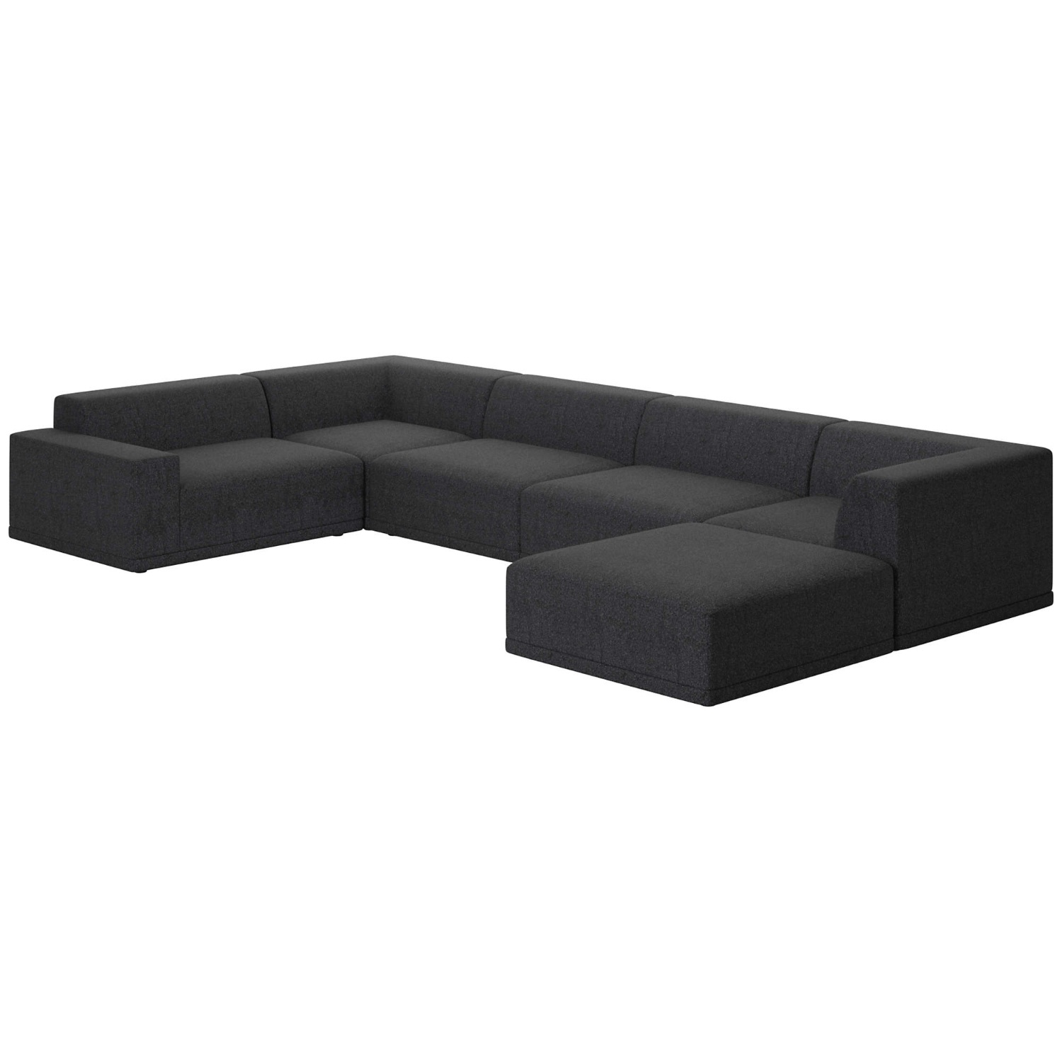 CB2 Faible Black Boucle 6 Piece Sectional - image-9