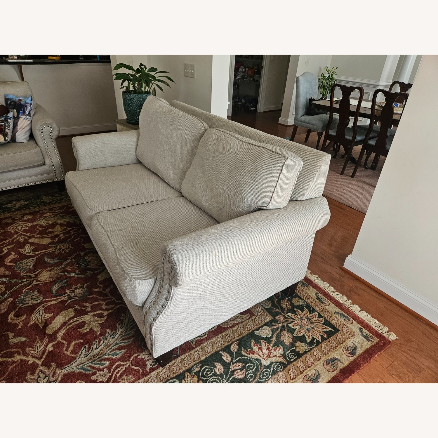Fusion Furniture Co Light Brown Fabric Loveseat - image-3
