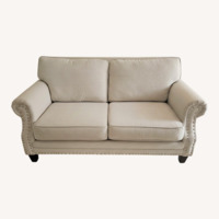 Fusion Furniture Co Light Brown Fabric Loveseat
