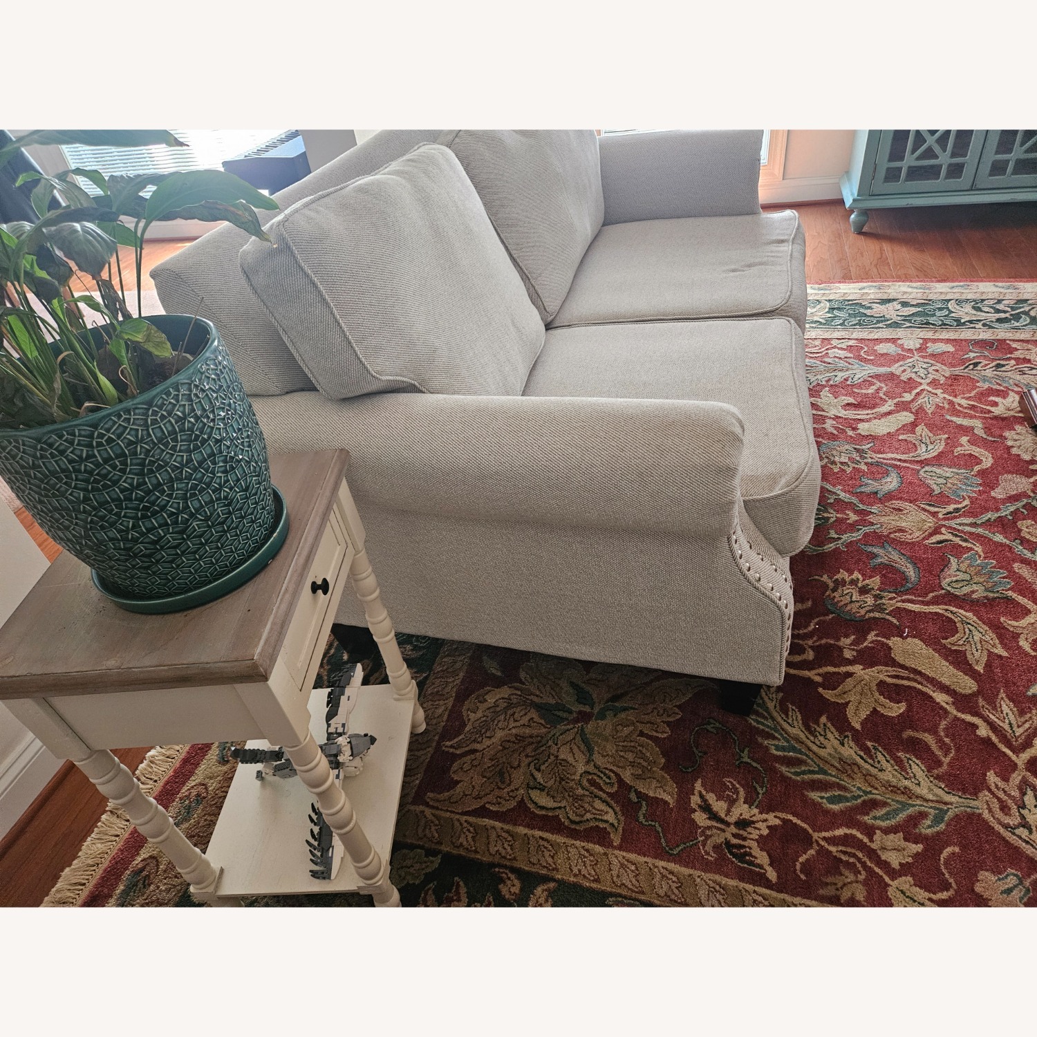 Fusion Furniture Co Light Brown Fabric Loveseat - image-2