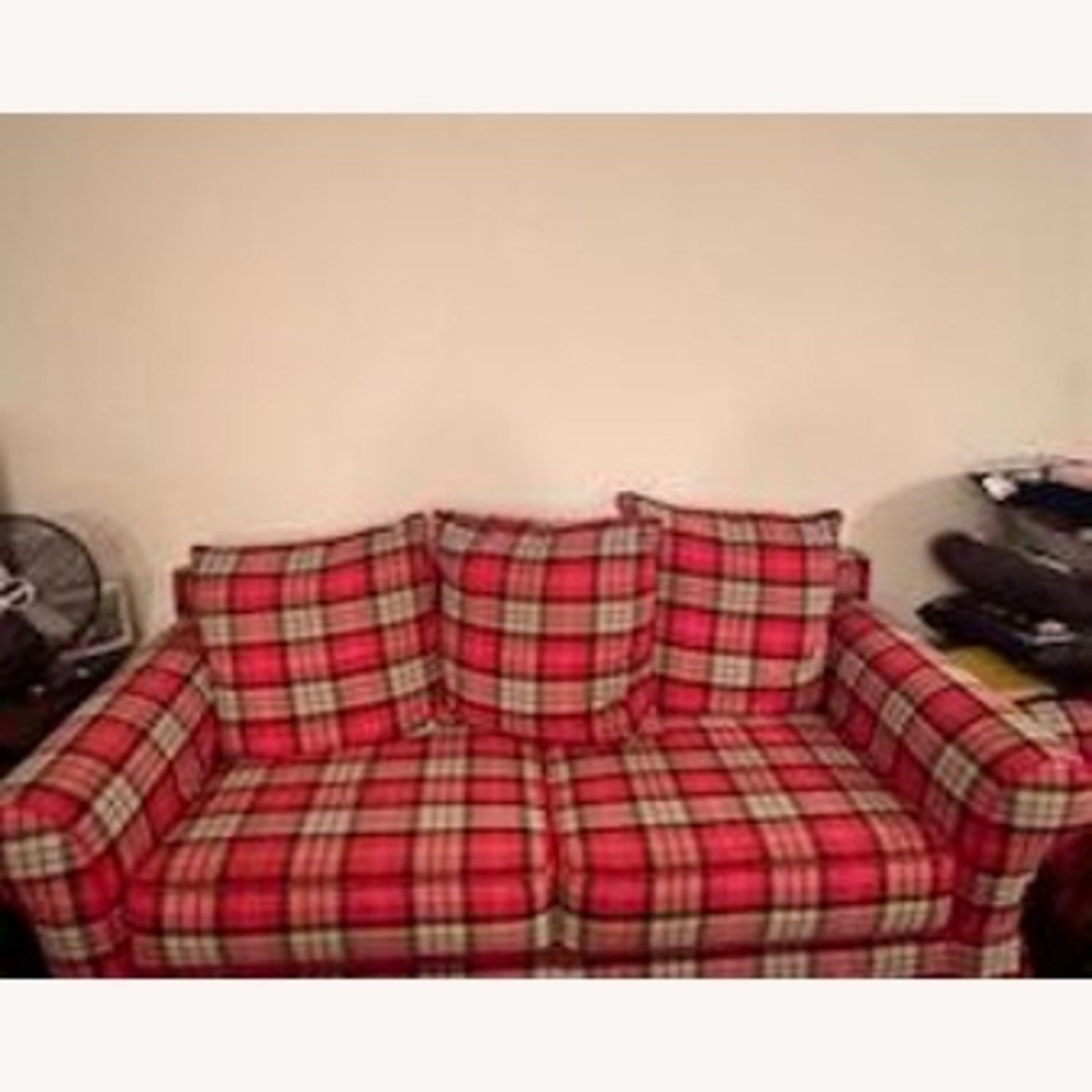 Red Plaid Couch - image-2