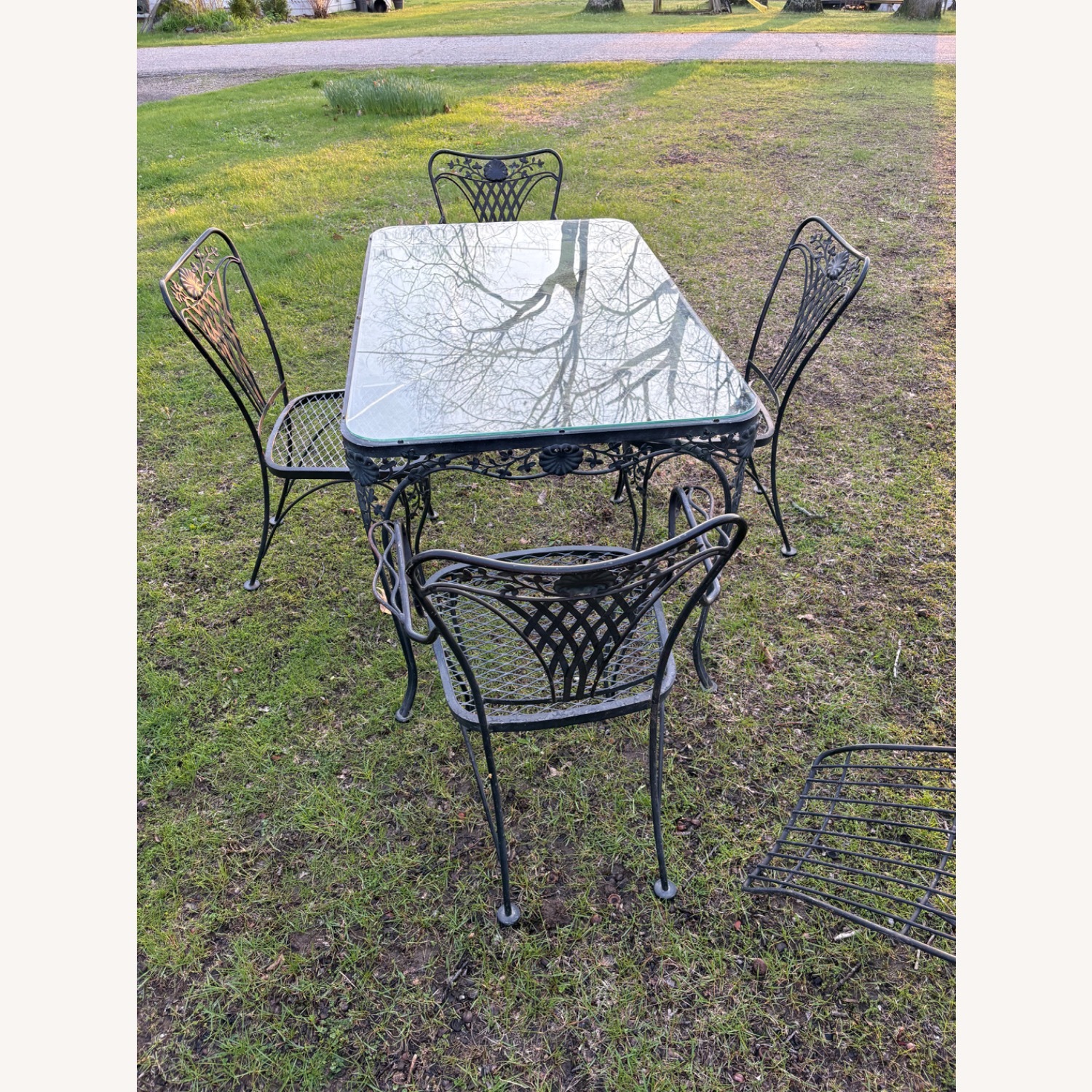 Mid Century Modern Patio Table and Chairs - image-1