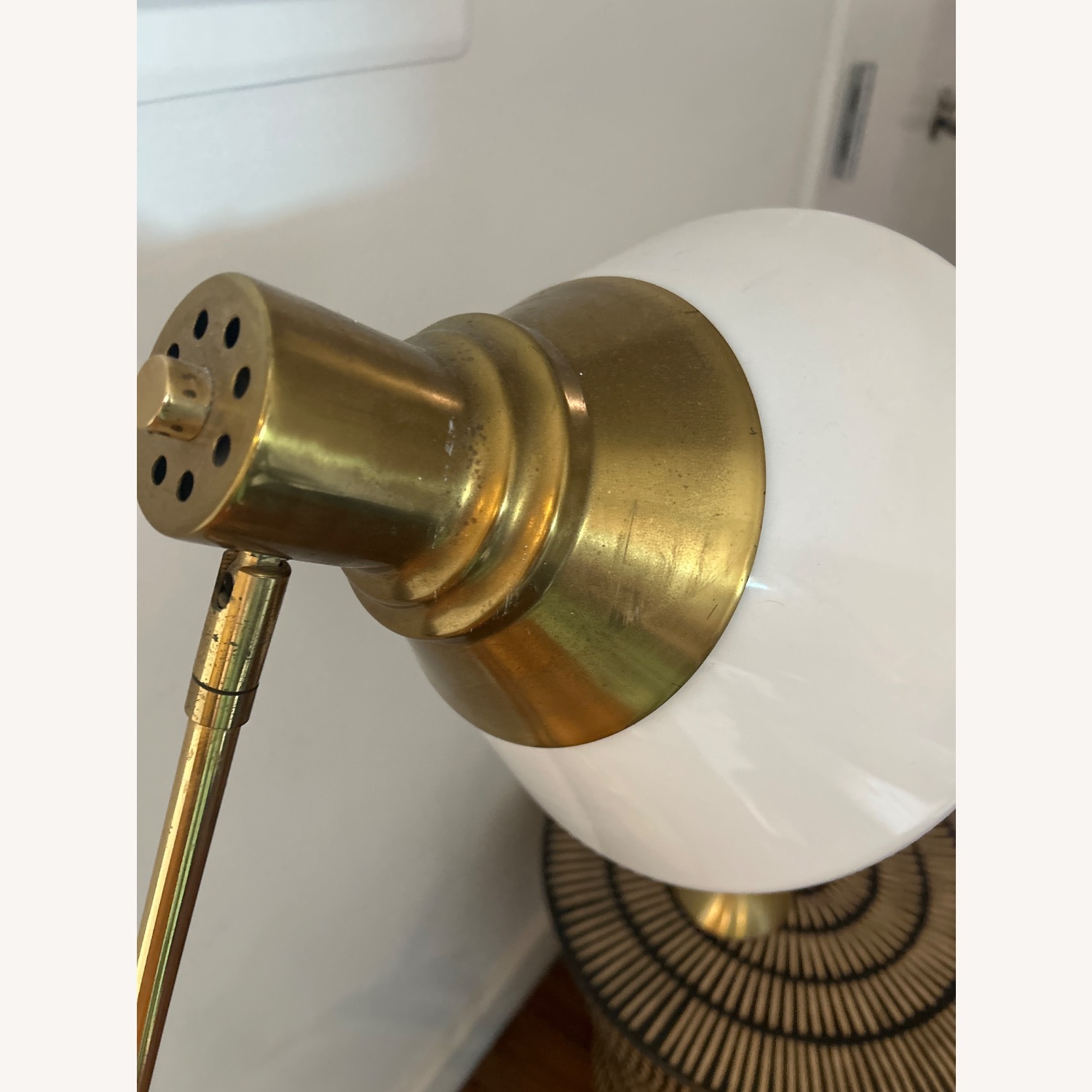 Vintage/Antique Finds White Brass Floor Lamp - image-6