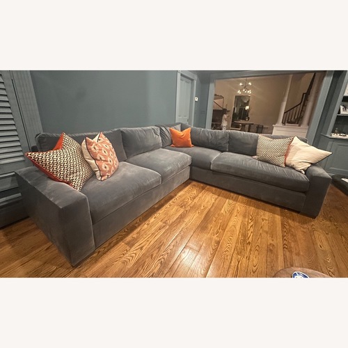 Used Restoration Hardware Navy Maxwell Sectional Sofa for sale on AptDeco