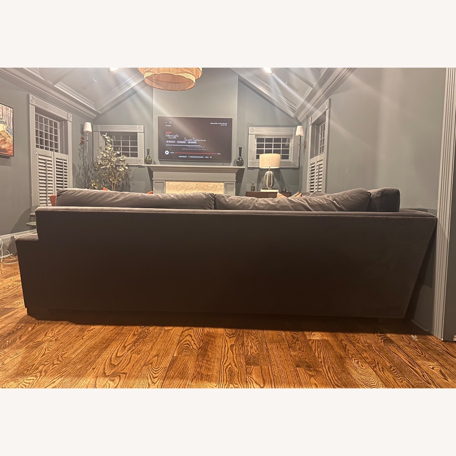 Restoration Hardware Navy Maxwell Sectional Sofa - image-3