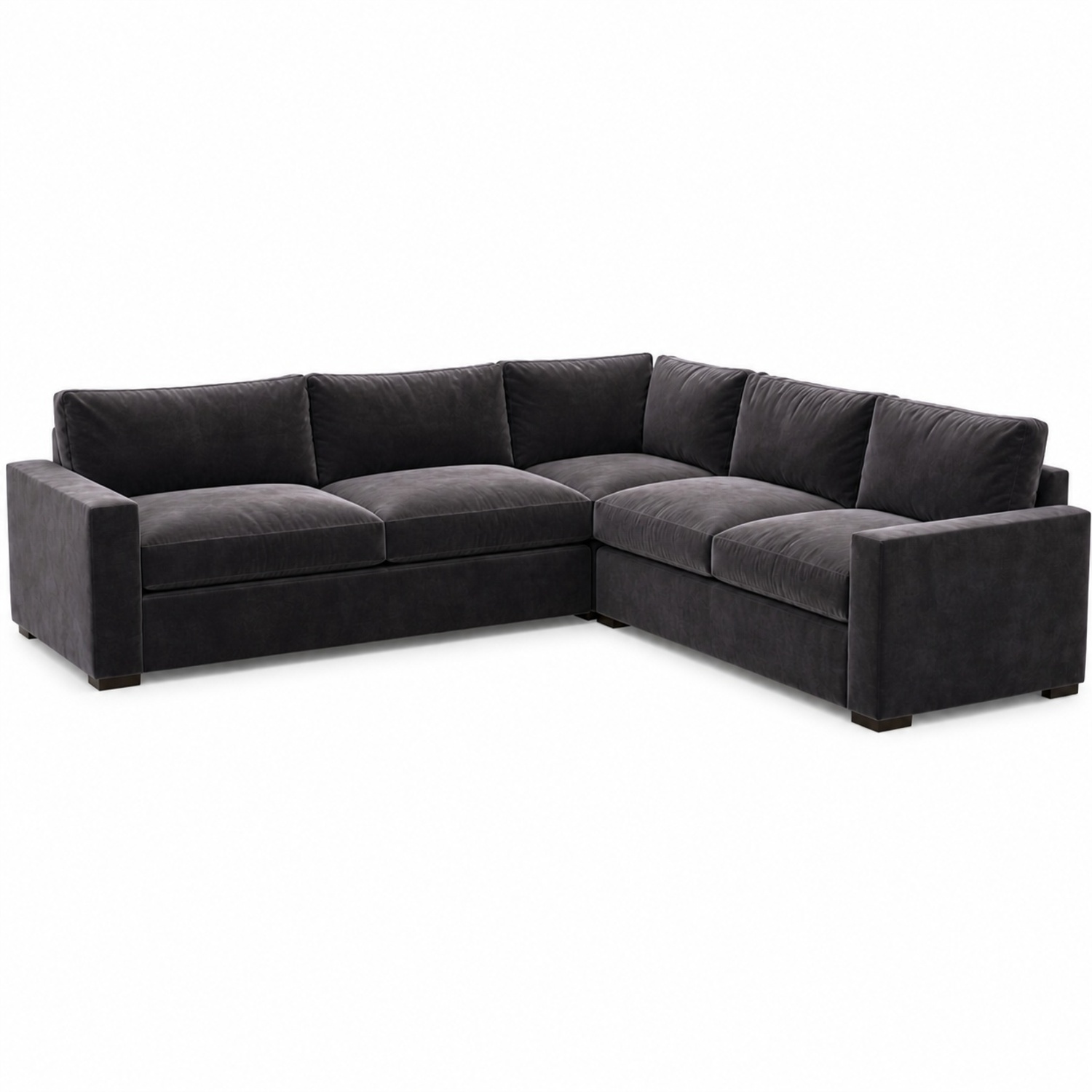 Restoration Hardware Navy Maxwell Sectional Sofa - image-5