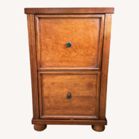 Pottery Barn Bedford Light Brown Wood Filing Cabinet 