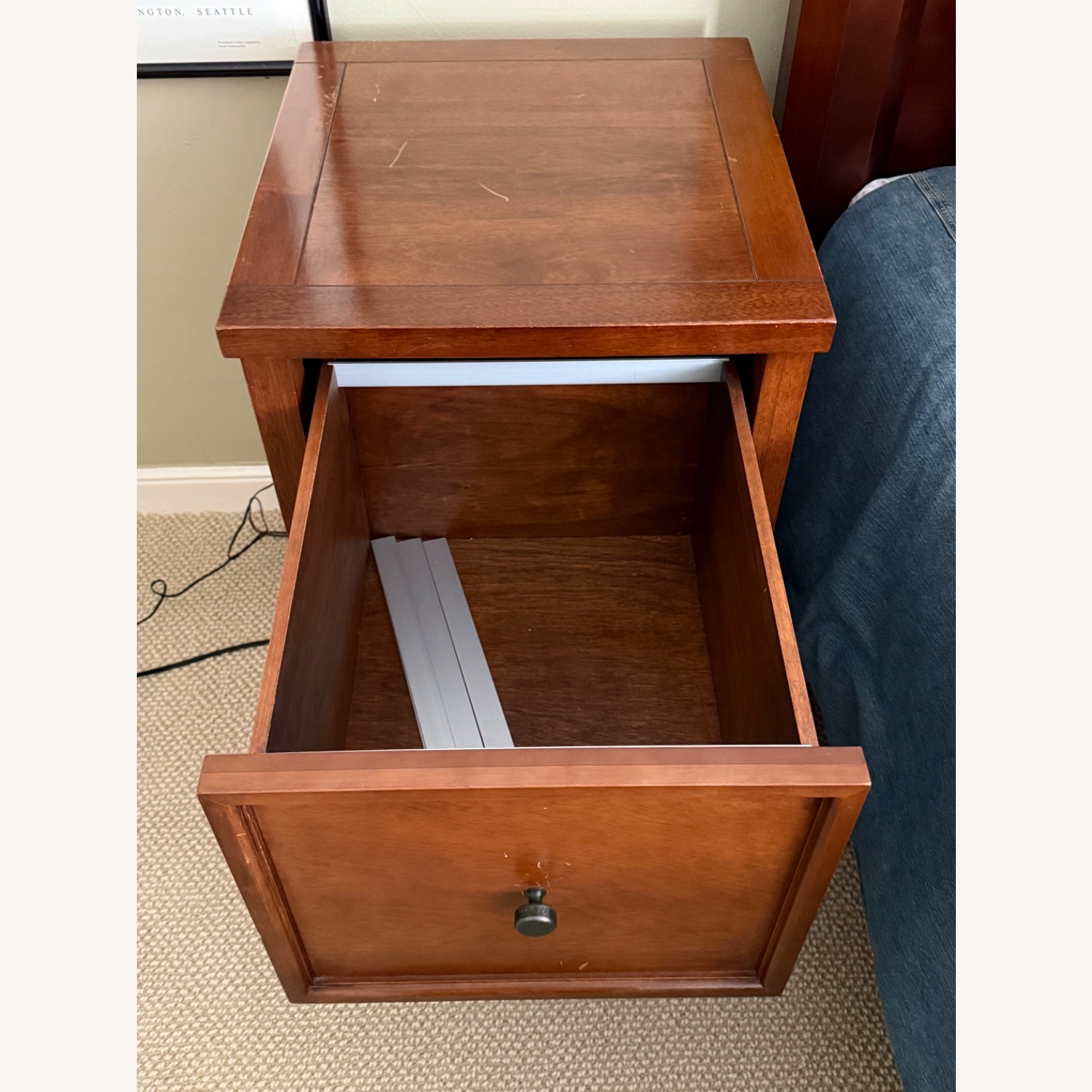 Pottery Barn Bedford Light Brown Wood Filing Cabinet  - image-3