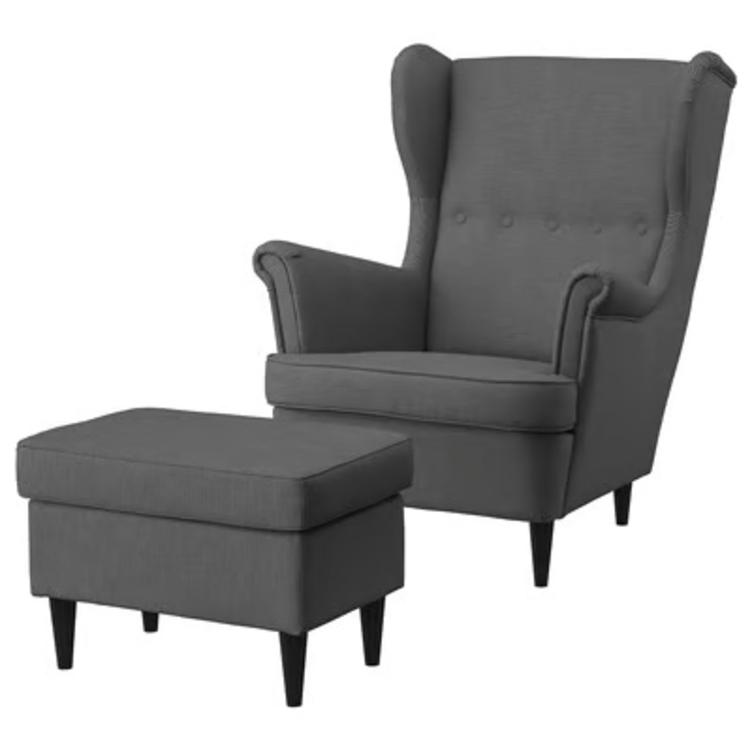 IKEA STRANDMON Armchair and Ottoman - image-4