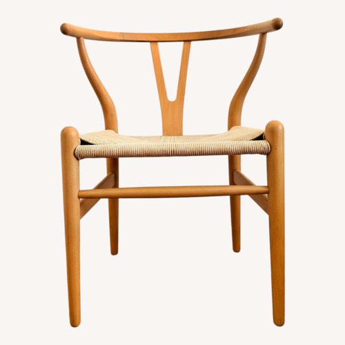 Used Oiled Oak Wishbone Accent Chair for sale on AptDeco