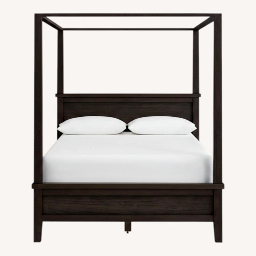 Used Pottery Barn Cali King Solid Wood Bed - Canopy Bed for sale on AptDeco
