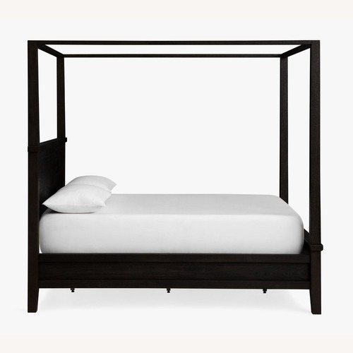 Used Pottery Barn Cali King Solid Wood Bed - Canopy Bed for sale on AptDeco
