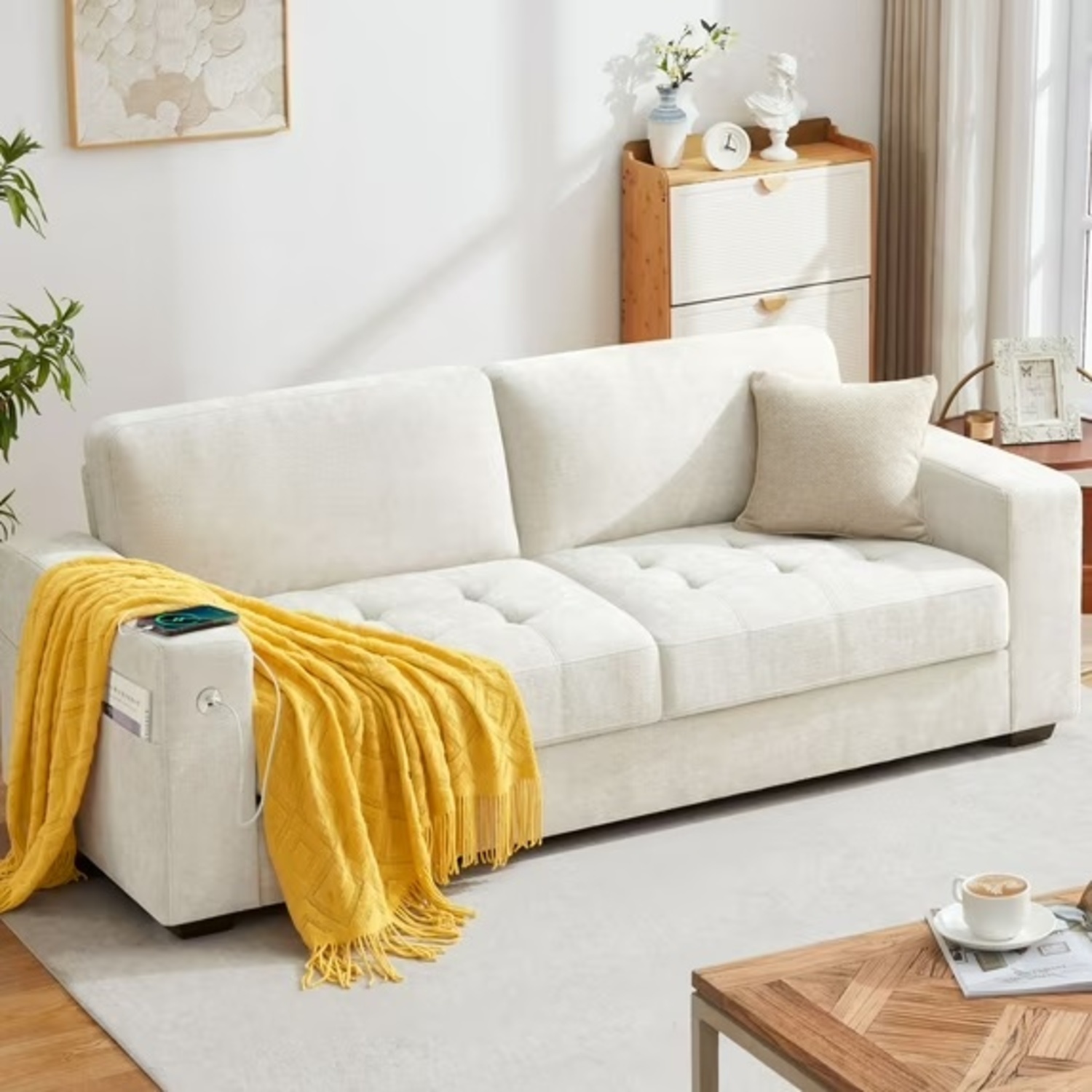 Bedluxury 89" Deep Sofa Couch - image-4