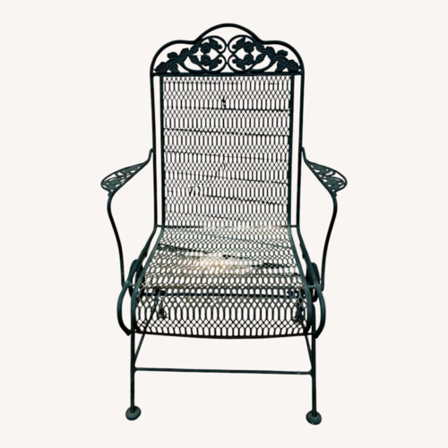 Used Vintage Wrought Iron Outdoor Lounge Chair for sale on AptDeco