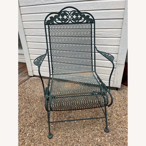 Used Vintage Wrought Iron Outdoor Lounge Chair for sale on AptDeco