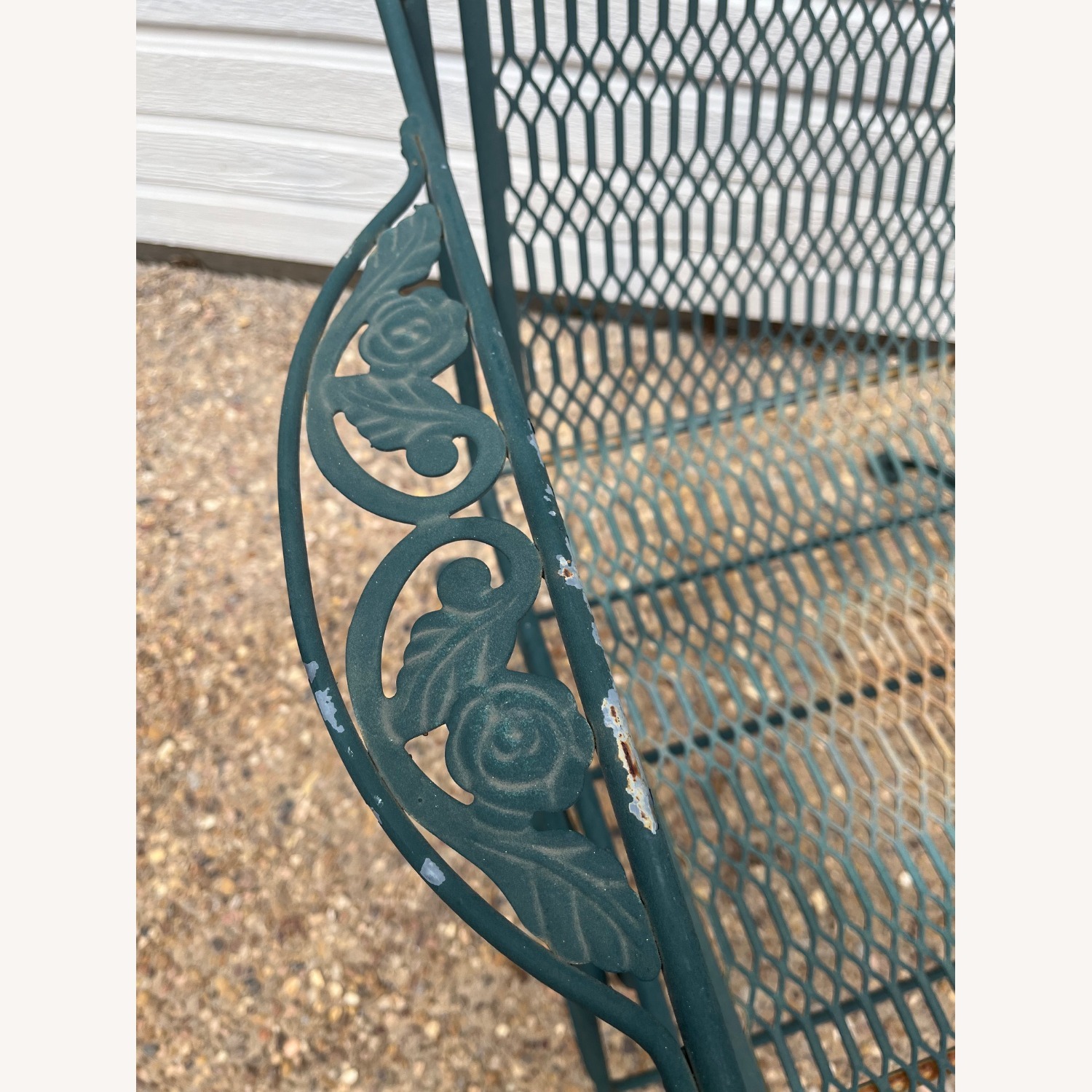 Vintage Wrought Iron Outdoor Lounge Chair - image-2