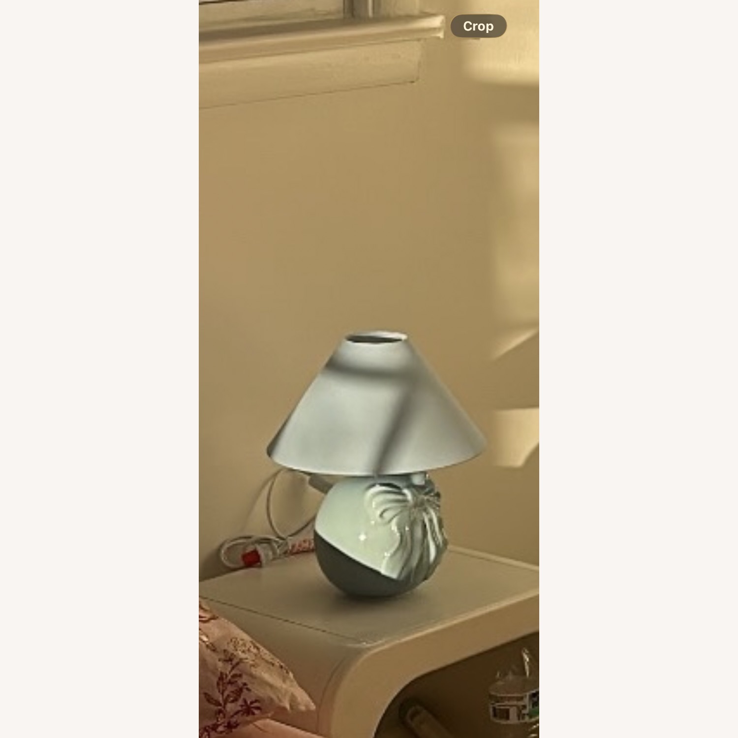 Urban Outfitters Bow Blue Ceramic Table Lamp - image-3