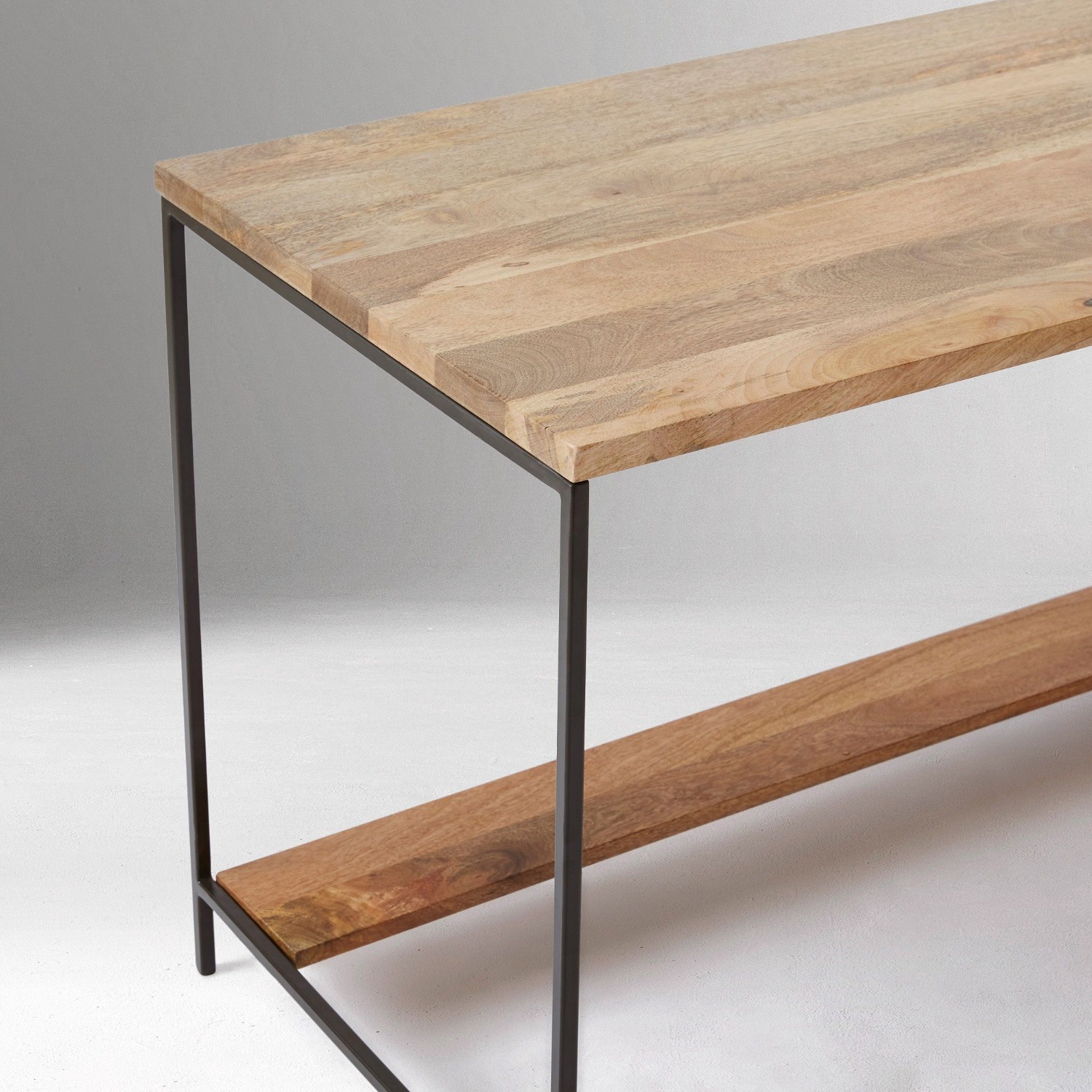 West Elm Storage Modular Desk – Solid Mango Wood - image-2